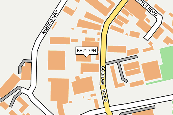 BH21 7PN map - OS OpenMap – Local (Ordnance Survey)