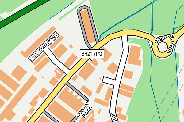 BH21 7PQ map - OS OpenMap – Local (Ordnance Survey)