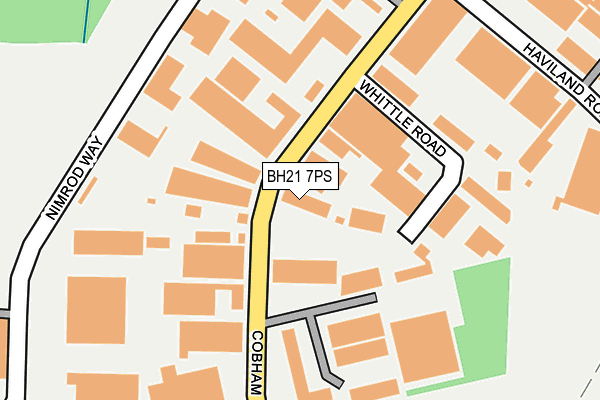 BH21 7PS map - OS OpenMap – Local (Ordnance Survey)