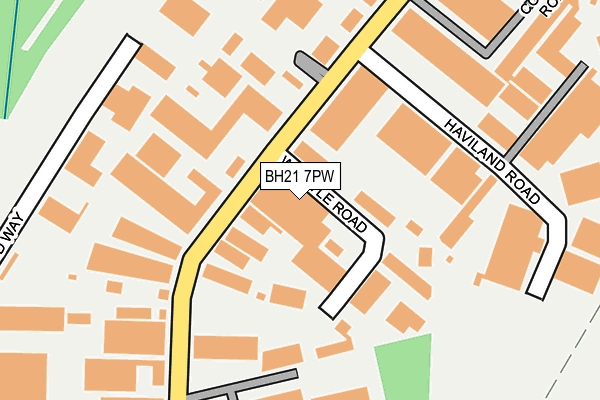 BH21 7PW map - OS OpenMap – Local (Ordnance Survey)