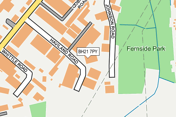 BH21 7PY map - OS OpenMap – Local (Ordnance Survey)