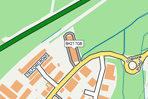 BH21 7QB map - OS OpenMap – Local (Ordnance Survey)