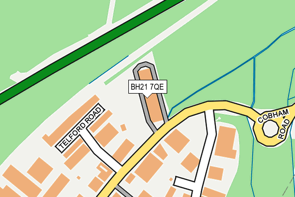 BH21 7QE map - OS OpenMap – Local (Ordnance Survey)