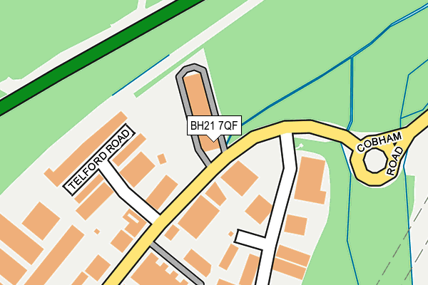BH21 7QF map - OS OpenMap – Local (Ordnance Survey)