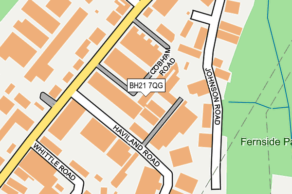 BH21 7QG map - OS OpenMap – Local (Ordnance Survey)