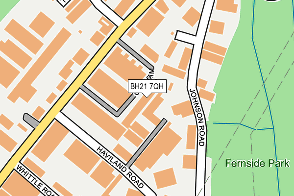 BH21 7QH map - OS OpenMap – Local (Ordnance Survey)