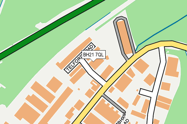 BH21 7QL map - OS OpenMap – Local (Ordnance Survey)