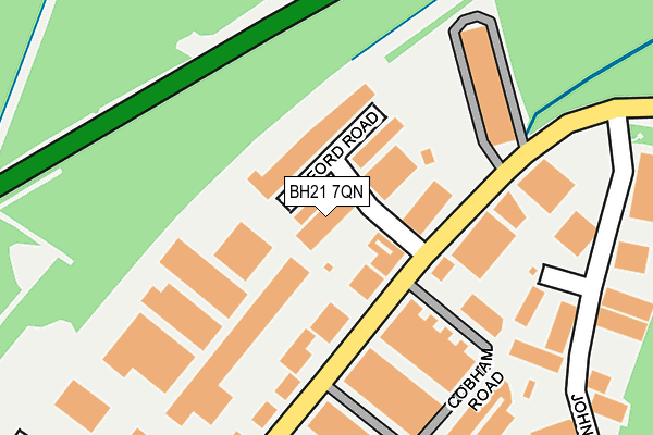 BH21 7QN map - OS OpenMap – Local (Ordnance Survey)