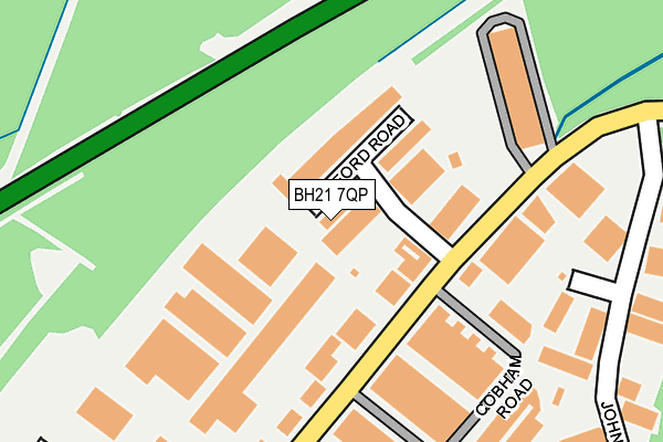 BH21 7QP map - OS OpenMap – Local (Ordnance Survey)
