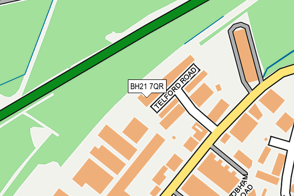 BH21 7QR map - OS OpenMap – Local (Ordnance Survey)