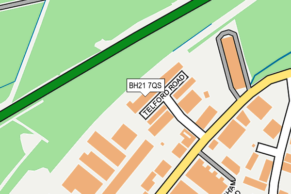 BH21 7QS map - OS OpenMap – Local (Ordnance Survey)