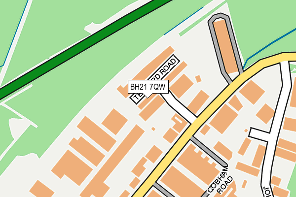 BH21 7QW map - OS OpenMap – Local (Ordnance Survey)