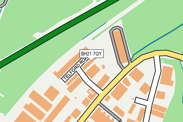 BH21 7QY map - OS OpenMap – Local (Ordnance Survey)