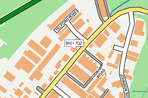 BH21 7QZ map - OS OpenMap – Local (Ordnance Survey)
