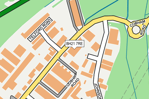 BH21 7RE map - OS OpenMap – Local (Ordnance Survey)
