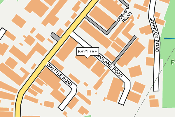 BH21 7RF map - OS OpenMap – Local (Ordnance Survey)