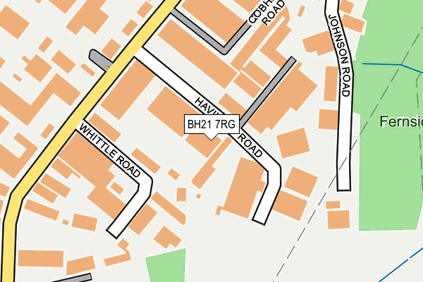BH21 7RG map - OS OpenMap – Local (Ordnance Survey)