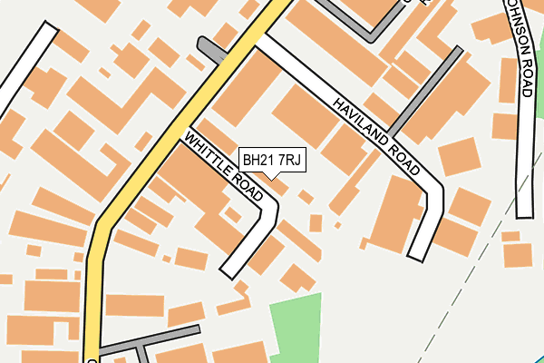BH21 7RJ map - OS OpenMap – Local (Ordnance Survey)