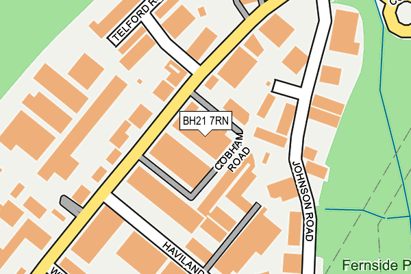 BH21 7RN map - OS OpenMap – Local (Ordnance Survey)