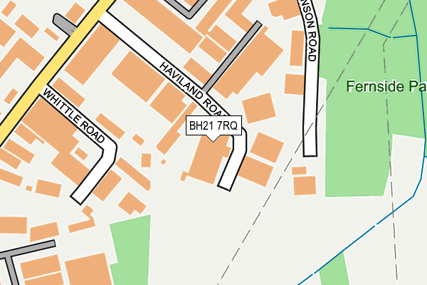 BH21 7RQ map - OS OpenMap – Local (Ordnance Survey)