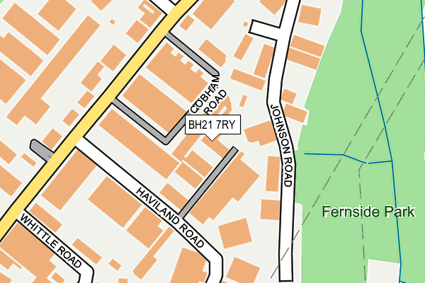 BH21 7RY map - OS OpenMap – Local (Ordnance Survey)