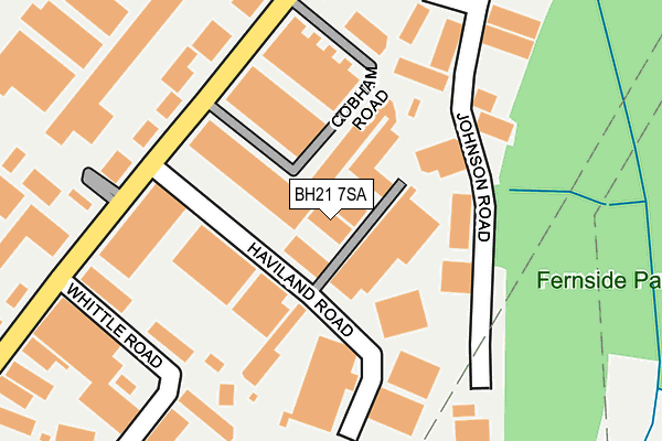 BH21 7SA map - OS OpenMap – Local (Ordnance Survey)