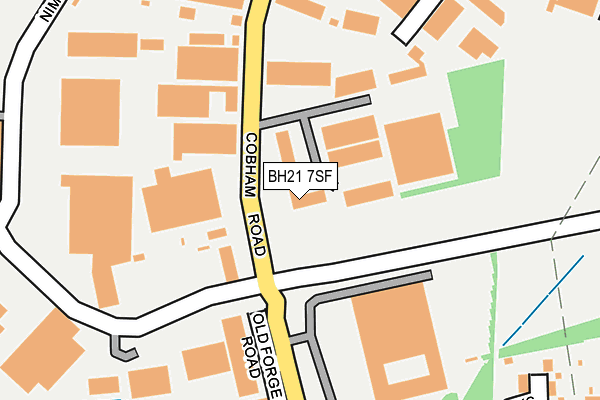 BH21 7SF map - OS OpenMap – Local (Ordnance Survey)
