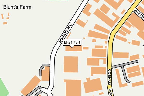 BH21 7SH map - OS OpenMap – Local (Ordnance Survey)