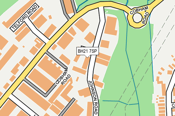 BH21 7SP map - OS OpenMap – Local (Ordnance Survey)