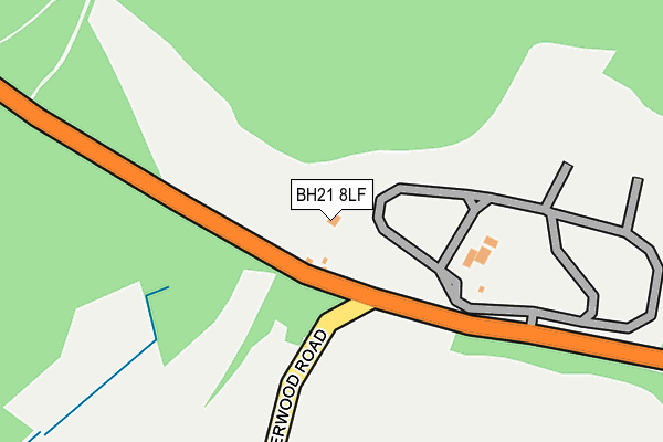 BH21 8LF map - OS OpenMap – Local (Ordnance Survey)