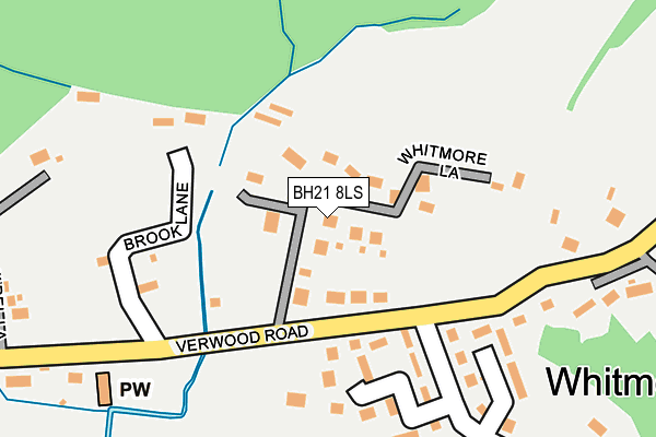 BH21 8LS map - OS OpenMap – Local (Ordnance Survey)