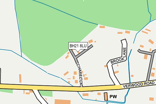 BH21 8LU map - OS OpenMap – Local (Ordnance Survey)