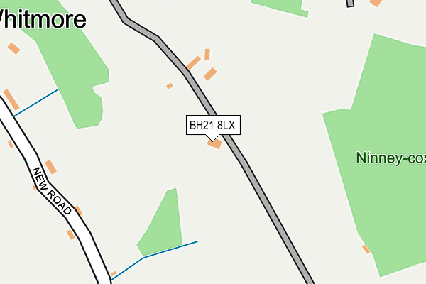 BH21 8LX map - OS OpenMap – Local (Ordnance Survey)