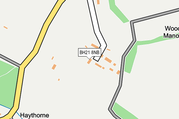 BH21 8NB map - OS OpenMap – Local (Ordnance Survey)