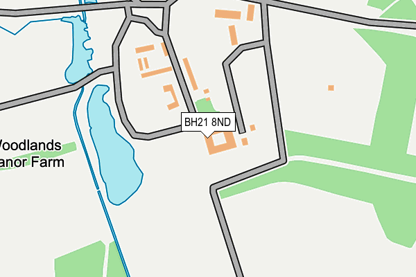 BH21 8ND map - OS OpenMap – Local (Ordnance Survey)