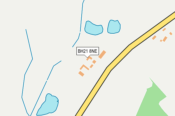 BH21 8NE map - OS OpenMap – Local (Ordnance Survey)
