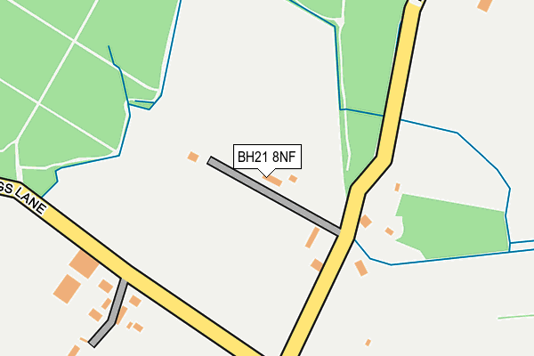 BH21 8NF map - OS OpenMap – Local (Ordnance Survey)