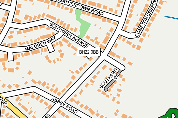 BH22 0BB map - OS OpenMap – Local (Ordnance Survey)