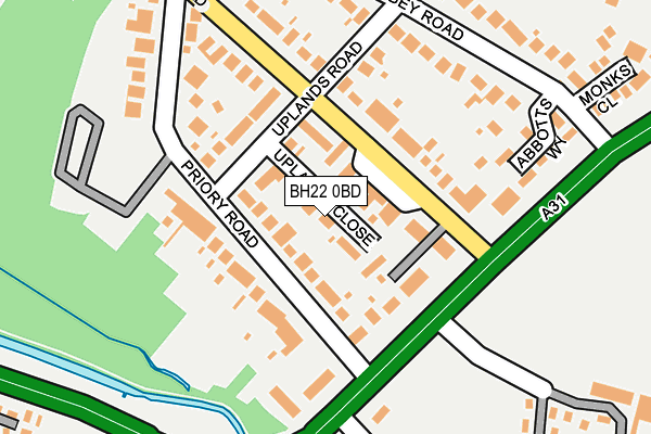 BH22 0BD map - OS OpenMap – Local (Ordnance Survey)