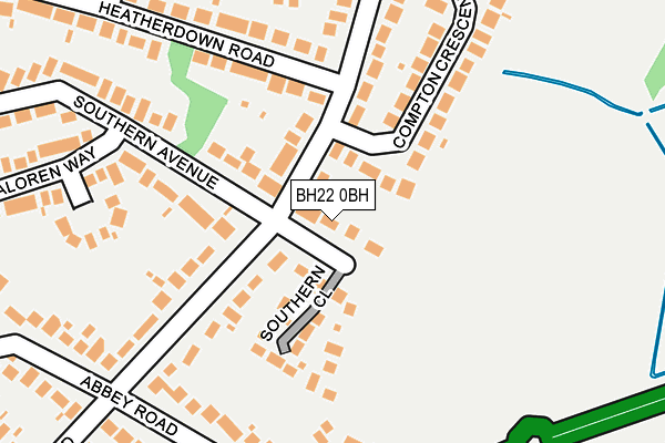BH22 0BH map - OS OpenMap – Local (Ordnance Survey)