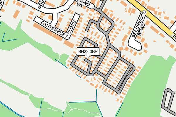 BH22 0BP map - OS OpenMap – Local (Ordnance Survey)