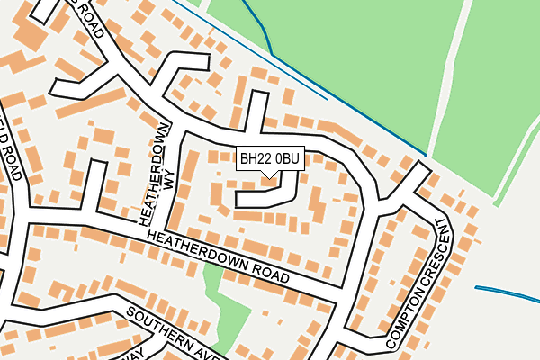 BH22 0BU map - OS OpenMap – Local (Ordnance Survey)