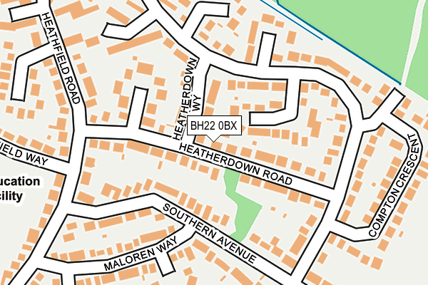 BH22 0BX map - OS OpenMap – Local (Ordnance Survey)