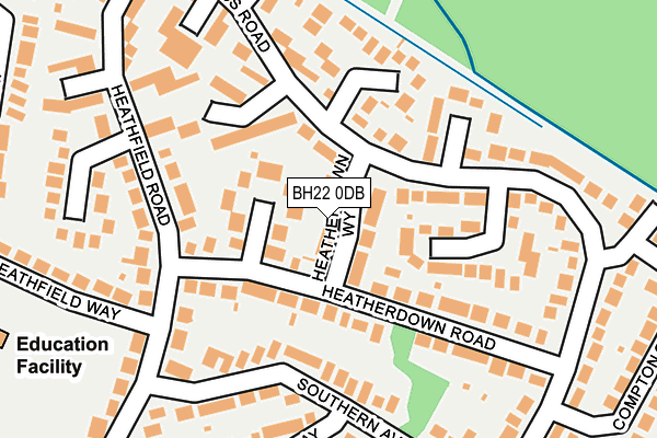 BH22 0DB map - OS OpenMap – Local (Ordnance Survey)