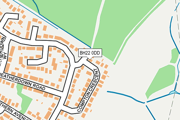 BH22 0DD map - OS OpenMap – Local (Ordnance Survey)