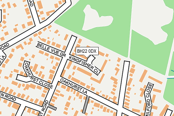 BH22 0DX map - OS OpenMap – Local (Ordnance Survey)