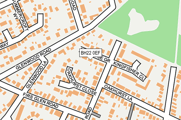 BH22 0EF map - OS OpenMap – Local (Ordnance Survey)
