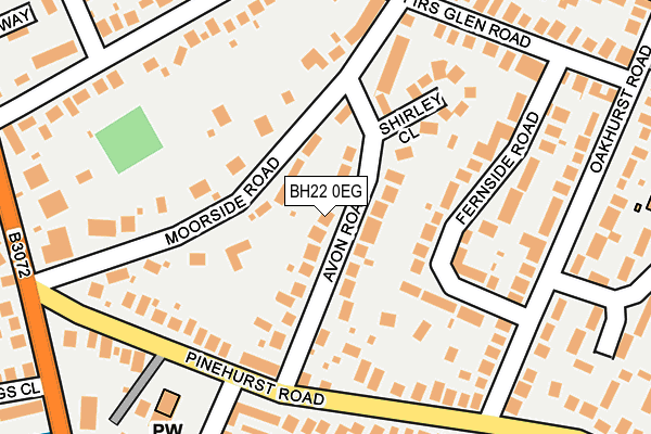 BH22 0EG map - OS OpenMap – Local (Ordnance Survey)