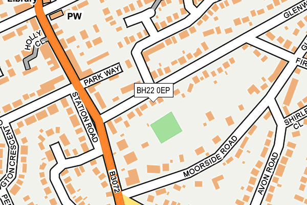 BH22 0EP map - OS OpenMap – Local (Ordnance Survey)