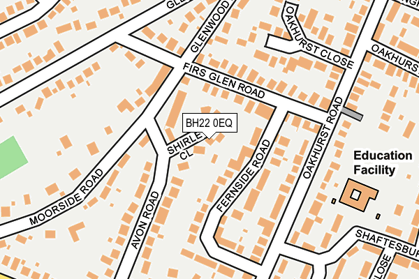 BH22 0EQ map - OS OpenMap – Local (Ordnance Survey)